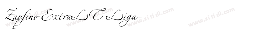Zapfino ExtraLT Liga字体转换